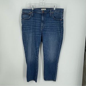 Madewell The High-Rise Slim crop Boyjean AA609 Sz 34